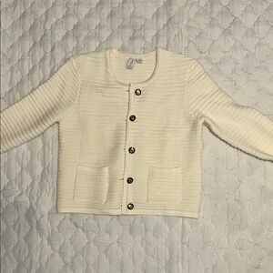 Joie Cream Button-Up Cardigan